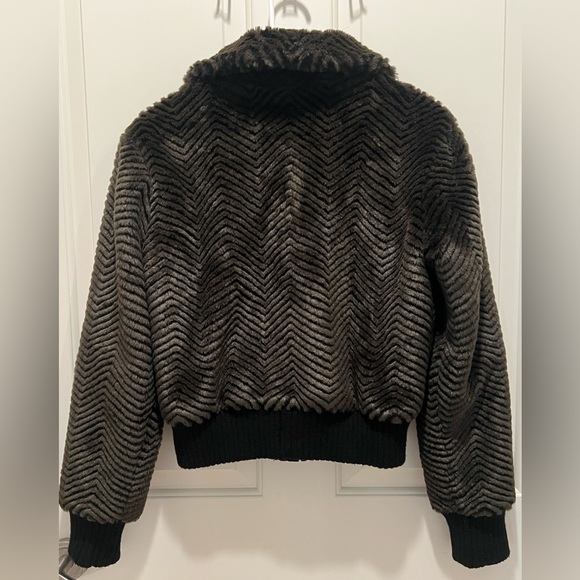 Express Vintage Brown Faux Fur Coat - Picture 3 of 11